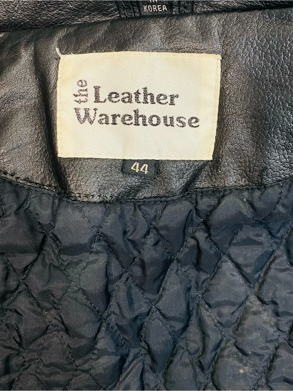 Vintage Leather Warehouse Black Fringe Moto Jacket Belted Western Rock Sz 44